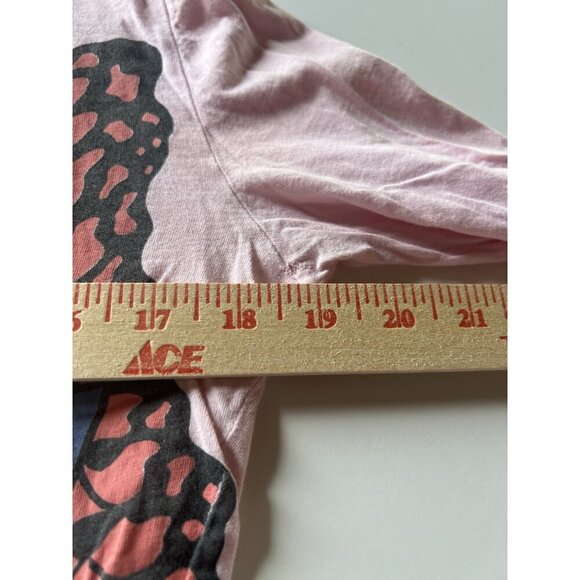 Vintage Y2K RARE Grail pink long slv tshirt butterfly graphic L retro coquette - Picture 12 of 13